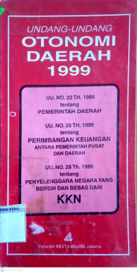 Undang-Undang Otonomi Daerah 1999