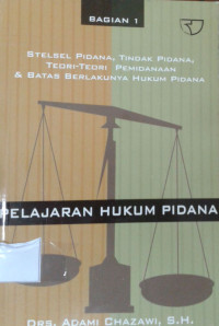 Image of Pelajaran Hukum Pidana 1: Stelsel Pidana