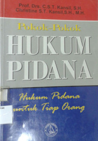 Image of Pokok-Pokok Hukum Pidana: Hukum Pidana Untuk Tiap Orang