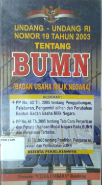 Image of Undang-Undang RI Nomor 19 Tahun 2003 Tentang BUMN