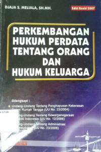 Image of Perkembangan Hukum Perdata tentang Orang dan Hukum Keluarga