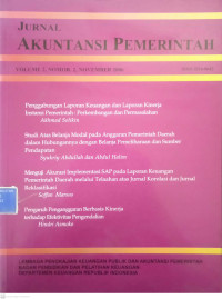 Jurnal Akuntansi Pemerintah Volume 2 Nomor 2