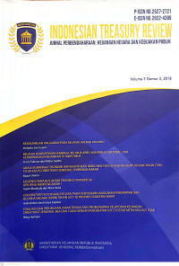 Image of Indonesian Treasury Review: Jurnal Perbendaharaan, Keuangan Negara dan Kebijakan Publik Volume 3 Nomor 3