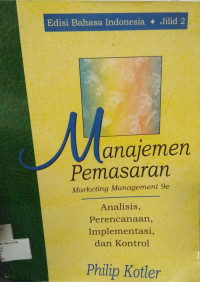 Manajemen Pemasaran Jilid 2