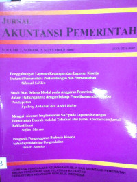 Jurnal Akuntansi Pemerintah Vol. 2 No.2