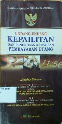 Image of Undang - undang Kepailitan dan Penundaan Kewajiban Pembayaran Utang