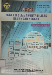 Jurnal Tata Kelola & Akuntabilitas Keuangan Negara Volume 3 Nomor 2