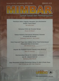 Image of Mimbar: Jurnal Sosial dan Pembangunan